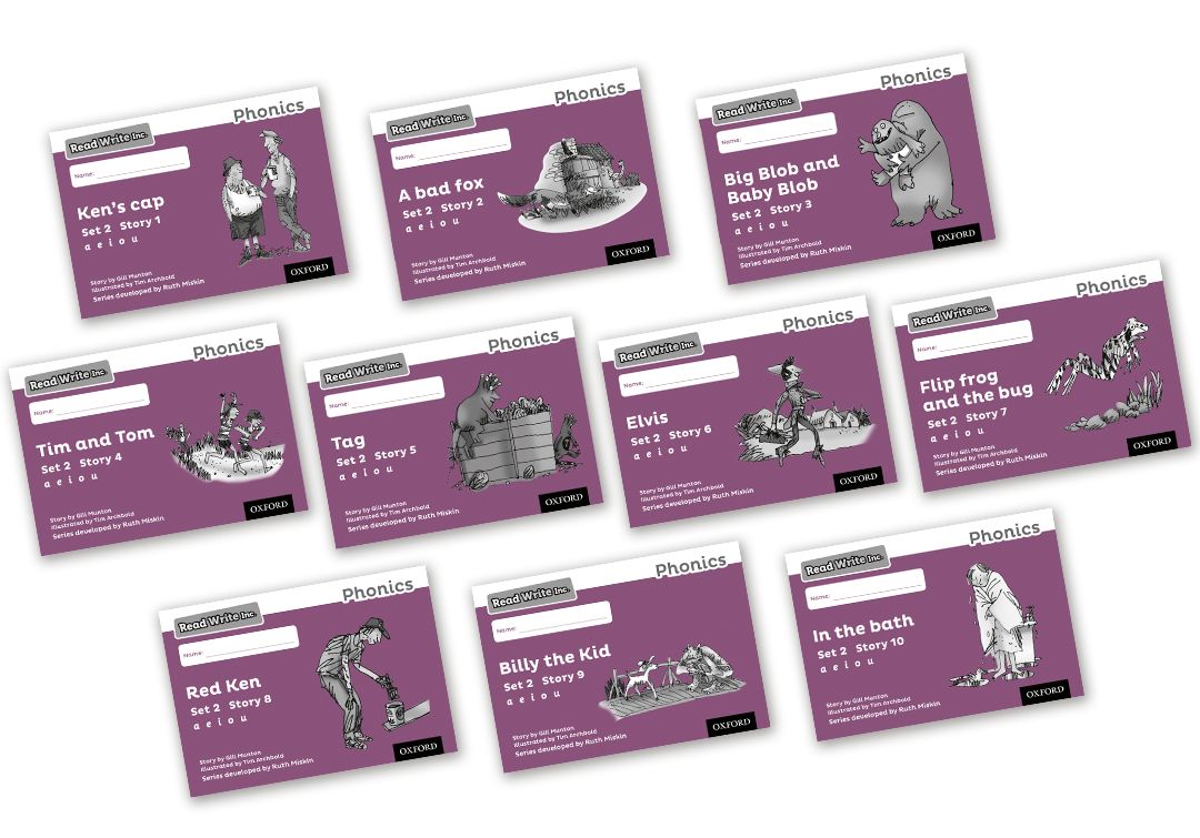 Pack contents: Read Write Inc. Phonics: Black and White Purple Set 2 ...