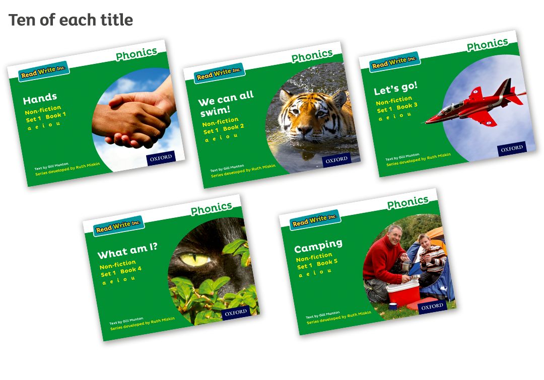 Pack contents: Read Write Inc. Phonics: Green Set 1 Non-fiction Pack of ...