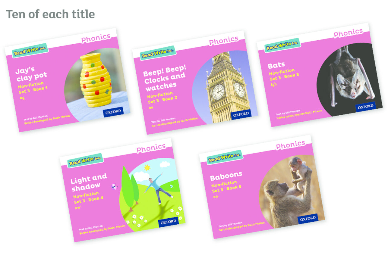 Read Write Inc. Phonics: Pink Set 3 Non-fiction books (Pack of 50)