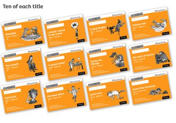 Pack contents: Read Write Inc. Phonics: Black and White Orange Set 4 ...